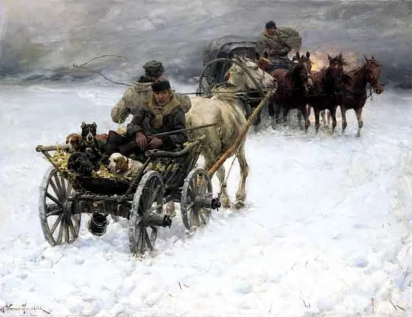 Alfred Wierusz-Kowalski, Niespodziewana śnieżyca