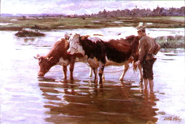 Johann Daniel Holz, Pojenie krów