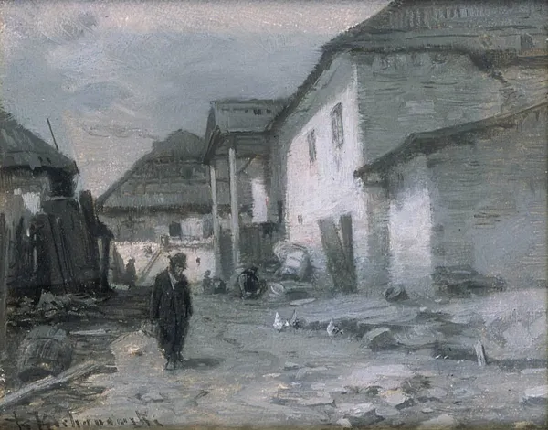 Roman Kochanowski, Ulica w miasteczku, przed 1900