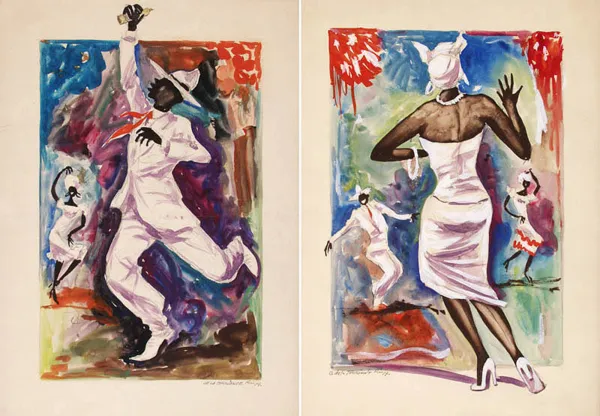 G. de la Torriente, Tancerz i tancerka w Rio, 1957