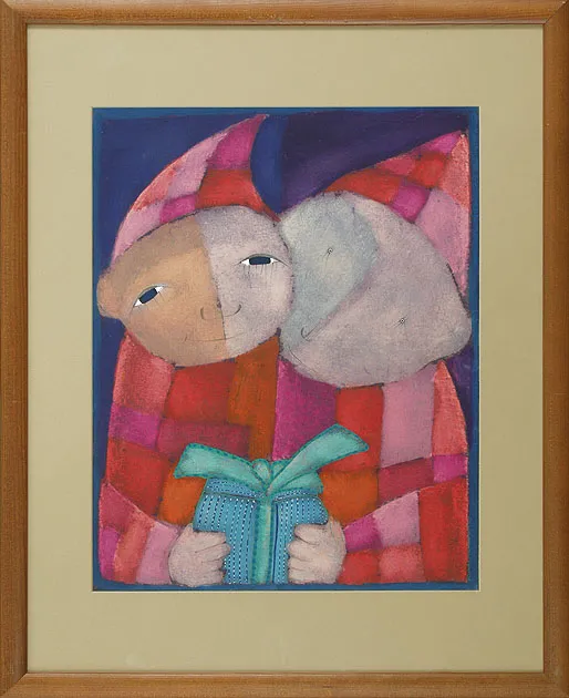 Bogna Czechowska, Dwoje dzieci w czapeczkach, 1998