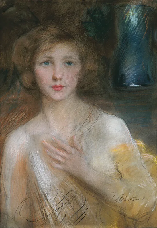 Teodor Axentowicz, Portret młodej kobiety