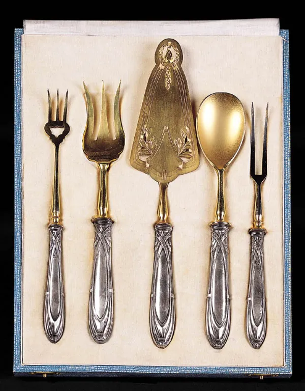 Autor nierozpoznany, SECESYJNY KOMP. DO HORS D'OEUVRE, ok. 1900