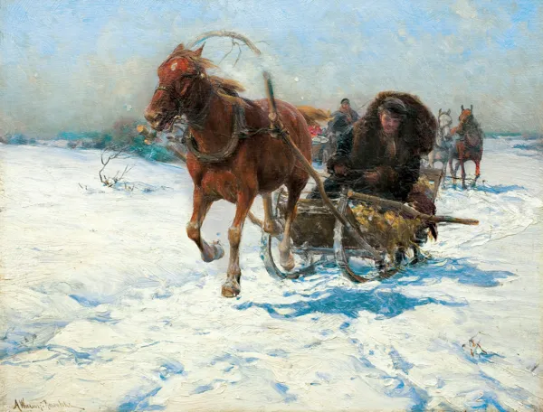 Alfred Wierusz-Kowalski, SANNA. POWRÓT Z MIASTA, ok. 1890