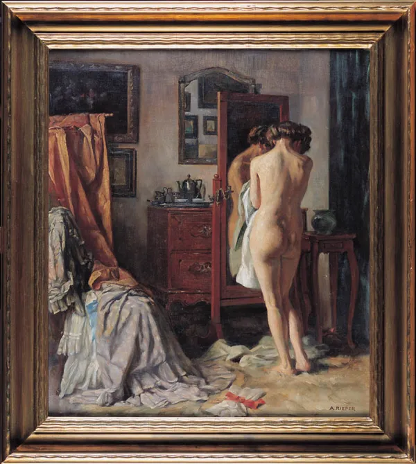 August Rieper, W buduarze, ok. 1910