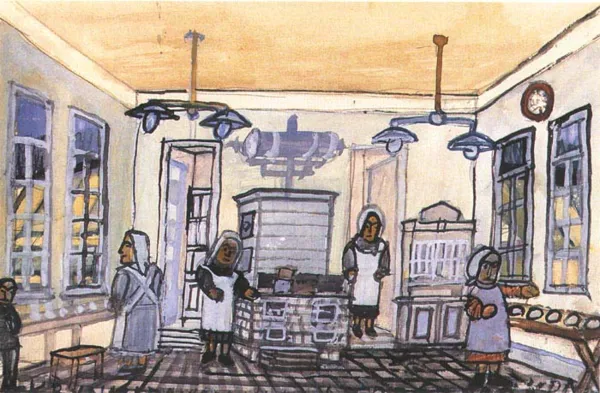 Nikifor Krynicki, W kuchni