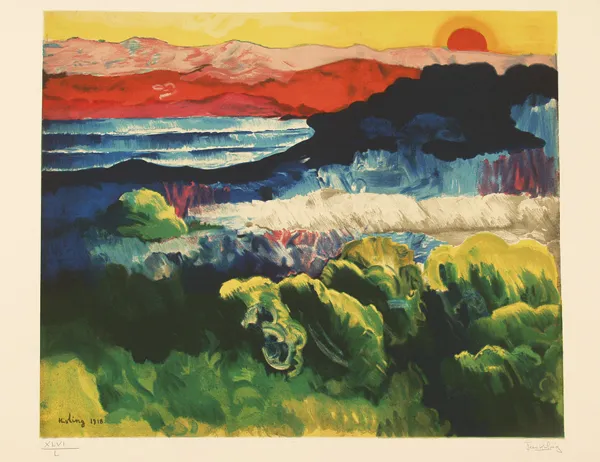 Mojżesz Kisling, PEJZAŻ Z CZERWONYM SŁOŃCEM