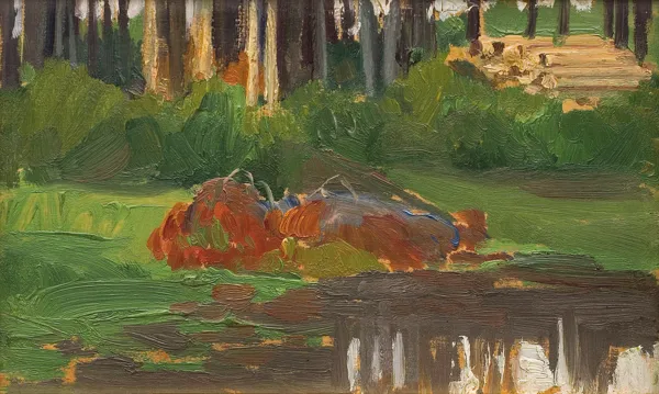 Michał Gorstkin Wywiórski, SADZAWKA W LESIE, 1900-1914