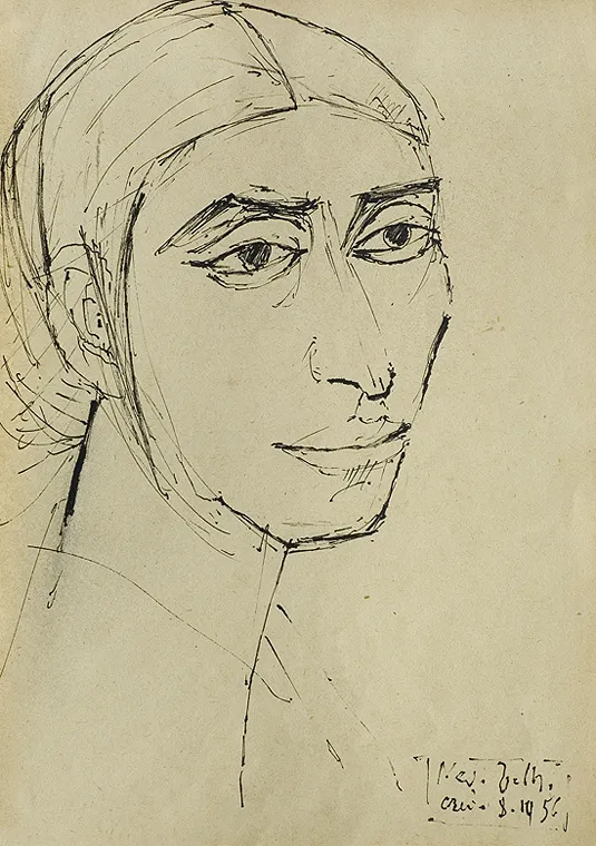 Tadeusz Kulisiewicz, Głowa kobiety, 1956