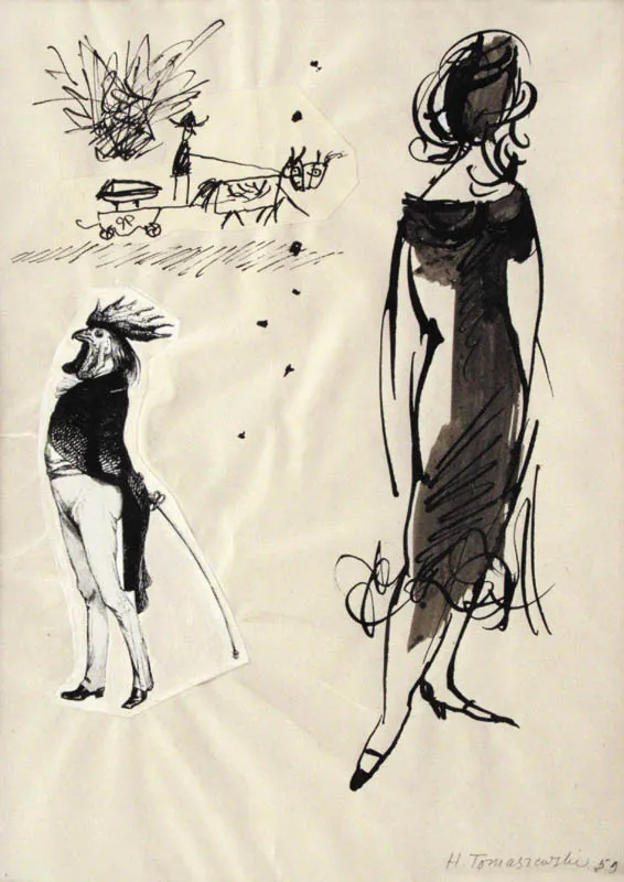 Henryk Tomaszewski, Scena z pogrzebem, 1959