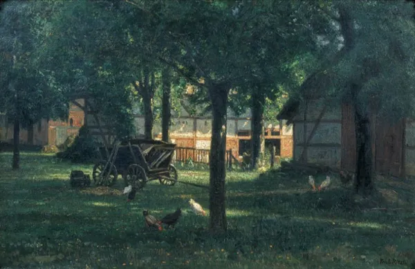 Paul Riess, Podwórko, ok. 1920