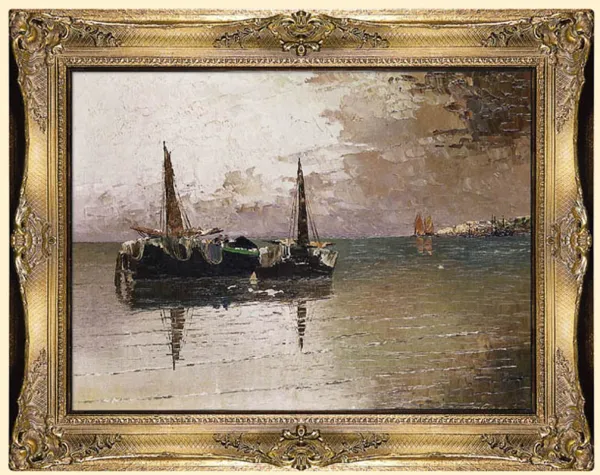 Georg Arnold, ŁODZIE RYBACKIE NA LAGUNIE