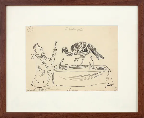 Jan Marcin Szancer, Winieta końcowa do bajki Indyk J. Brzechwy, 1954