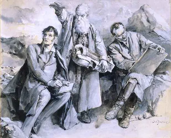 Stanisław Kaczor Batowski, Kompozycja alegoryczna z Wernyhorą, ......