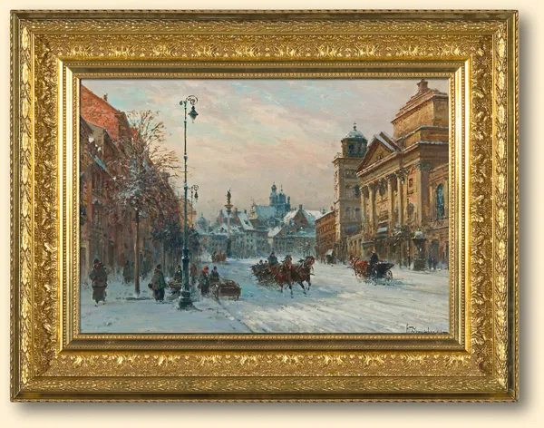 Władysław Chmieliński (Stachowicz), ZIMA NA KRAKOWSKIM PRZEDMIEŚCIU, ok. 1965