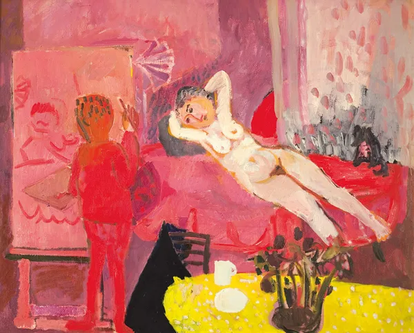 Teresa Pągowska, MODELKA W PRACOWNI ARTYSTY, 1957