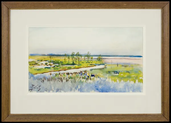 Julian Fałat, ROZLEWISKO W OSIEKU, 1917