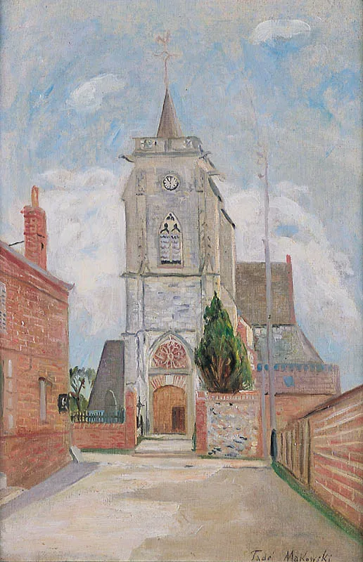 Tadeusz Makowski, KOŚCIÓŁ W NORMANDII, 1926