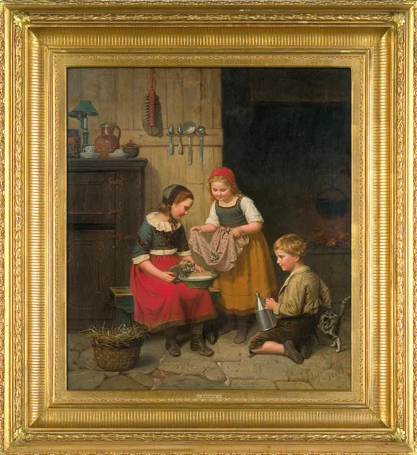 Augusta Ludwig, DZIECI I KOTKI, 1865