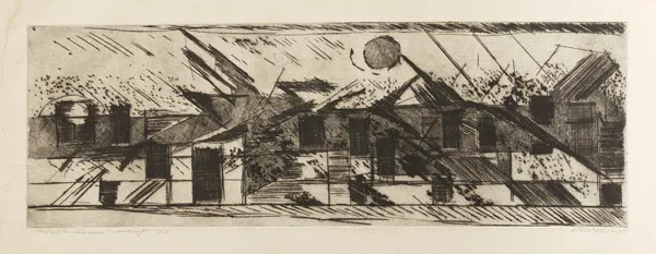 Edmund Piotrowicz, PEJZAŻ ZE SŁOŃCEM, 1959