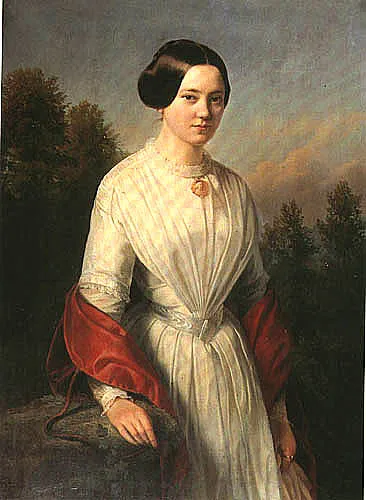 Wojciech Gerson, Portret młodej kobiety na tle pejzażu