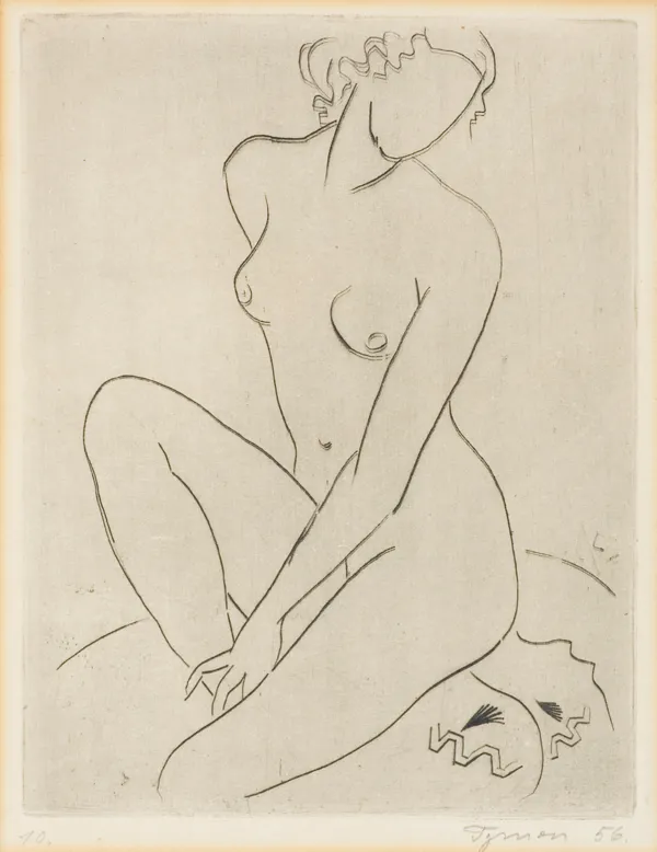 Tymon Niesiołowski, AKT SIEDZĄCY, 1956