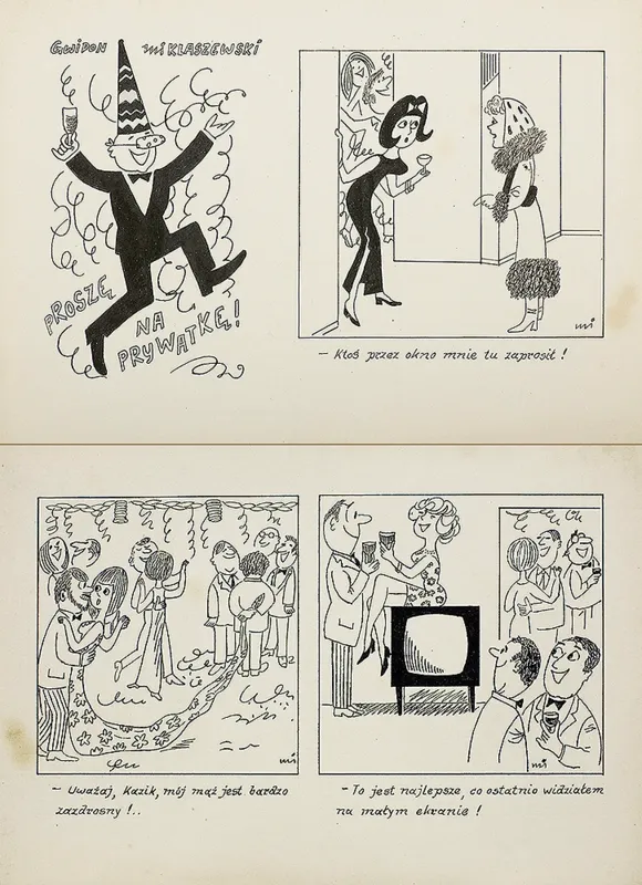 Gwidon Miklaszewski, Cztery karnawałowe rysunki satyryczne