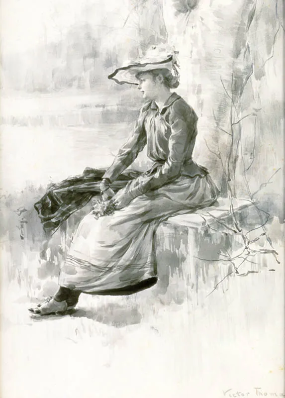 Victor Thomas, Zamyślona, 1890-1900