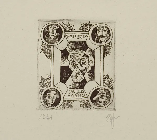 Stasys Eidrigevičius, Exlibris Sauliaus Varno, 1971