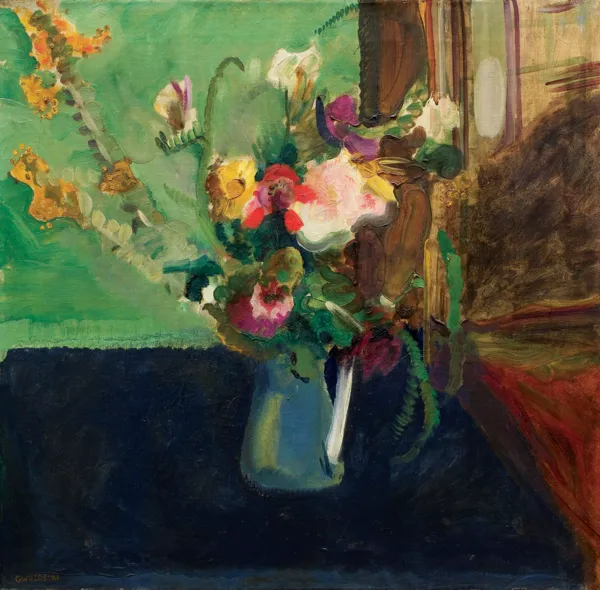 Gustaw Gwozdecki, KWIATY W DZBANKU, przed 1911 