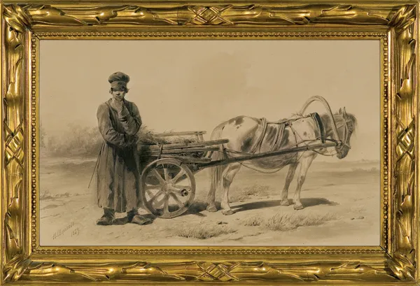 Nikołaj Jegorowicz Swierczkow, WOŹNICA PRZY DWUKÓŁCE, 1859