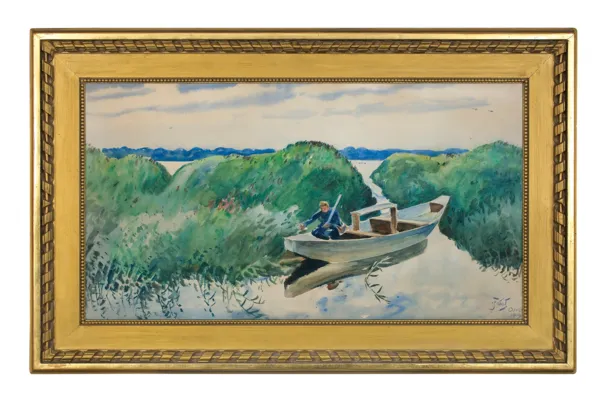 Julian Fałat, POLOWANIE NA KACZKI, 1919