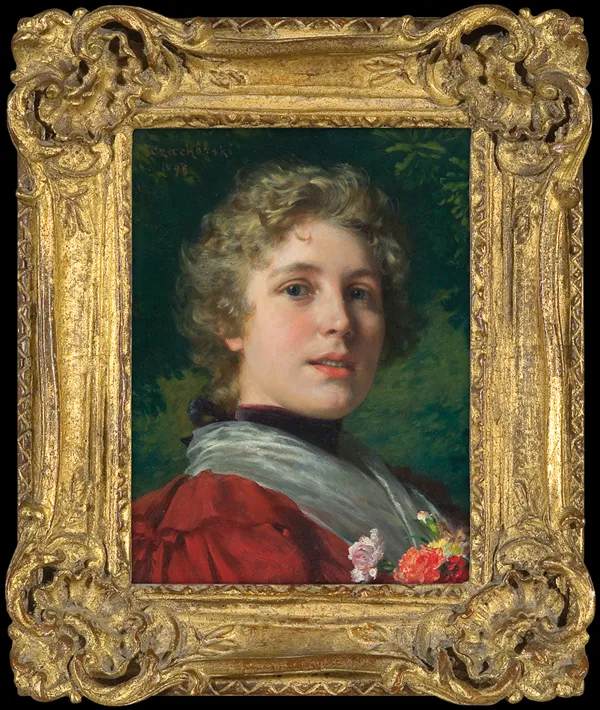 Władysław Czachórski, GŁÓWKA. DZIEWCZYNA Z GOŹDZIKAMI, 1899