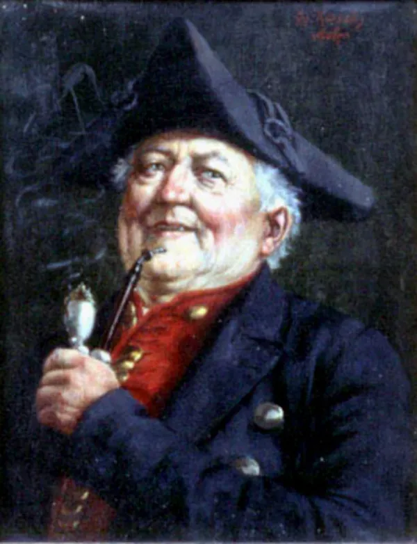 Georg Roessler, Mężczyzna w trójgraniastym kapeluszu, ok. 1890