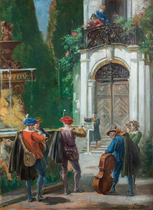 Carl Schultheiss, MUZYKANCI PRZED PAŁACEM