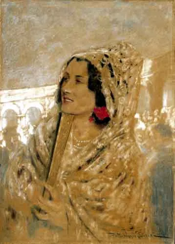 Feliks Michał Wygrzywalski, Portret damy z wachlarzem