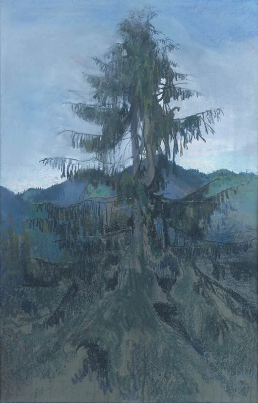 Kazimierz Sichulski, SAMOTNY ŚWIERK, 1907