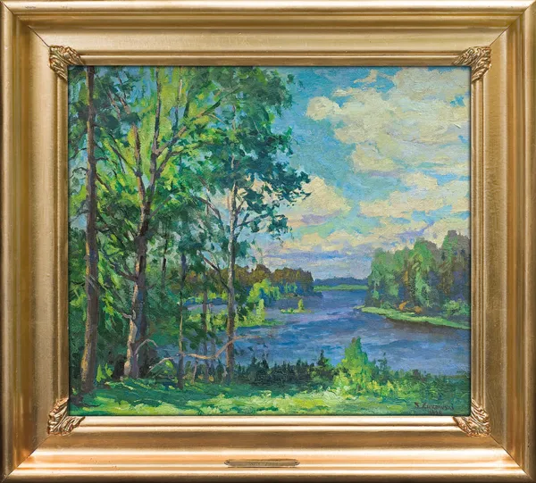 Stanisław Żukowski, PEJZAŻ Z RZEKĄ, 1928