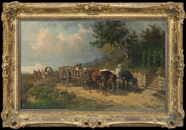 Eduard Götzelmann, POWRÓT Z JARMARKU, 1887