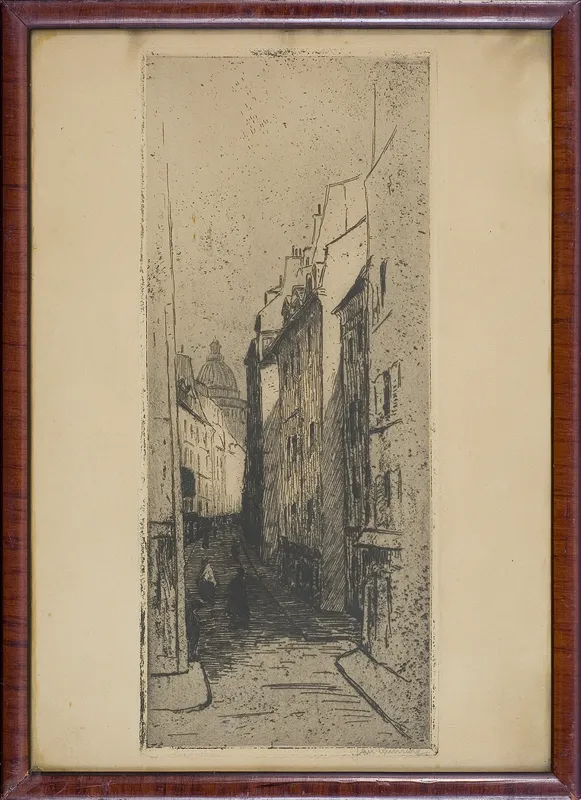 Jan Rubczak, Uliczka z widokiem na kopułę, 1dekada XX w.