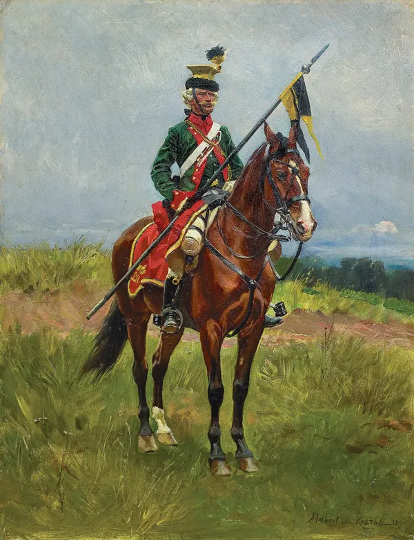 Wojciech Kossak, UŁAN SPOD SAVONY, 1891