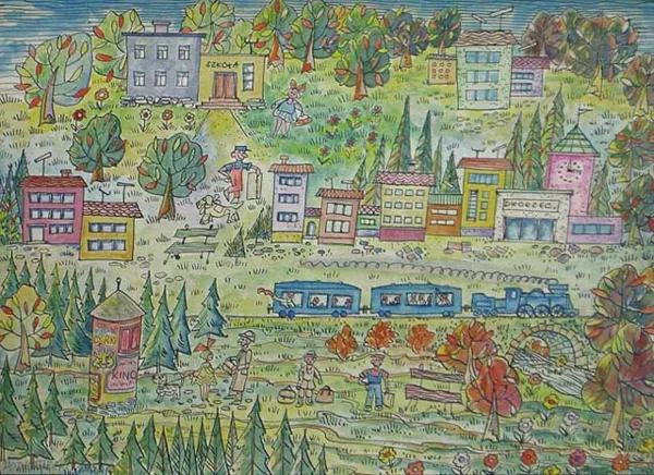 Adam Podhorecki, Moje miasteczko, 1955