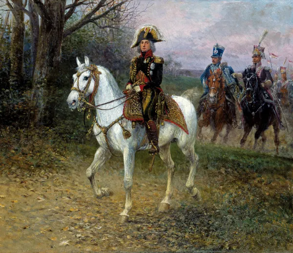 Jan Chełmiński, General na czele oddzialu, przed 1900