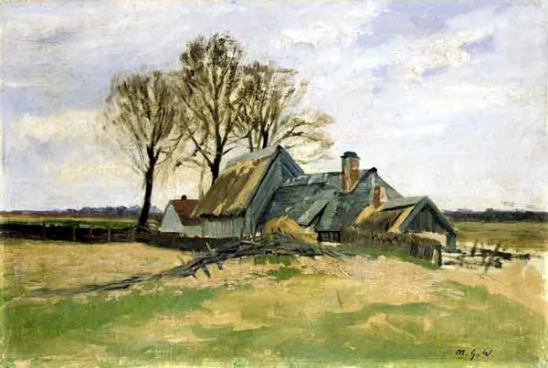 Michał Gorstkin Wywiórski, Krajobraz z chatą