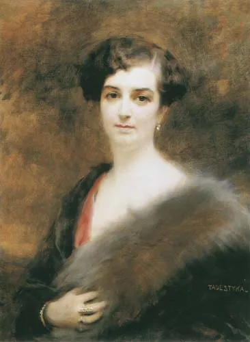 Tadeusz Styka, Portret pani w futrzanej etoli