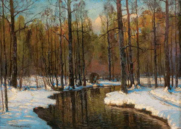 Wiktor Korecki, STRUMIEŃ W LESIE, przed 1939