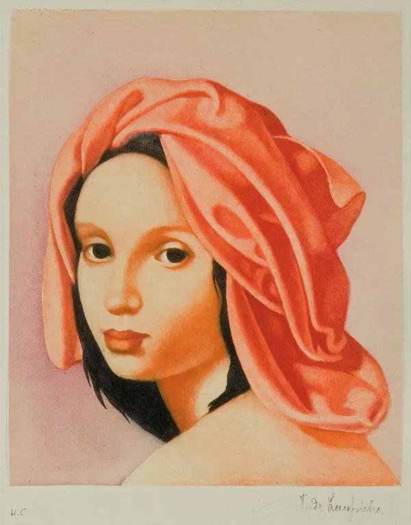 Tamara Łempicka, KOBIETA W POMARAŃCZOWYM TURBANIE, ok. 1956