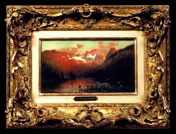 Aleksander Świeszewski, Wieczór nad Jeziorem Gosausee, ok. 1890