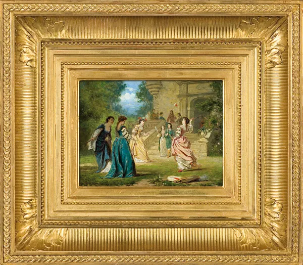 Władysław Bakałowicz, ZABAWA W OGRODZIE, po 1870 