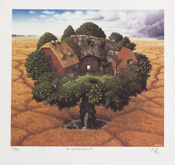 Jacek Yerka, Gniazdo, 1999